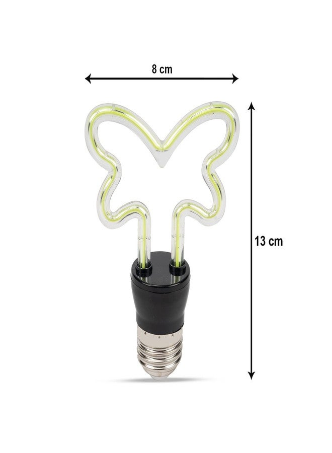 Lexton Neon Led Bulb with Holder |Butterfly Neon Bulb| Warm White | E27 | 4W | For Indoor Decorations, Birthdays, Room, Anniversary, Halls and Restaurants - Image 3